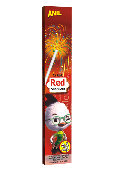 12 CM. DELUXE RED SPARKLERS